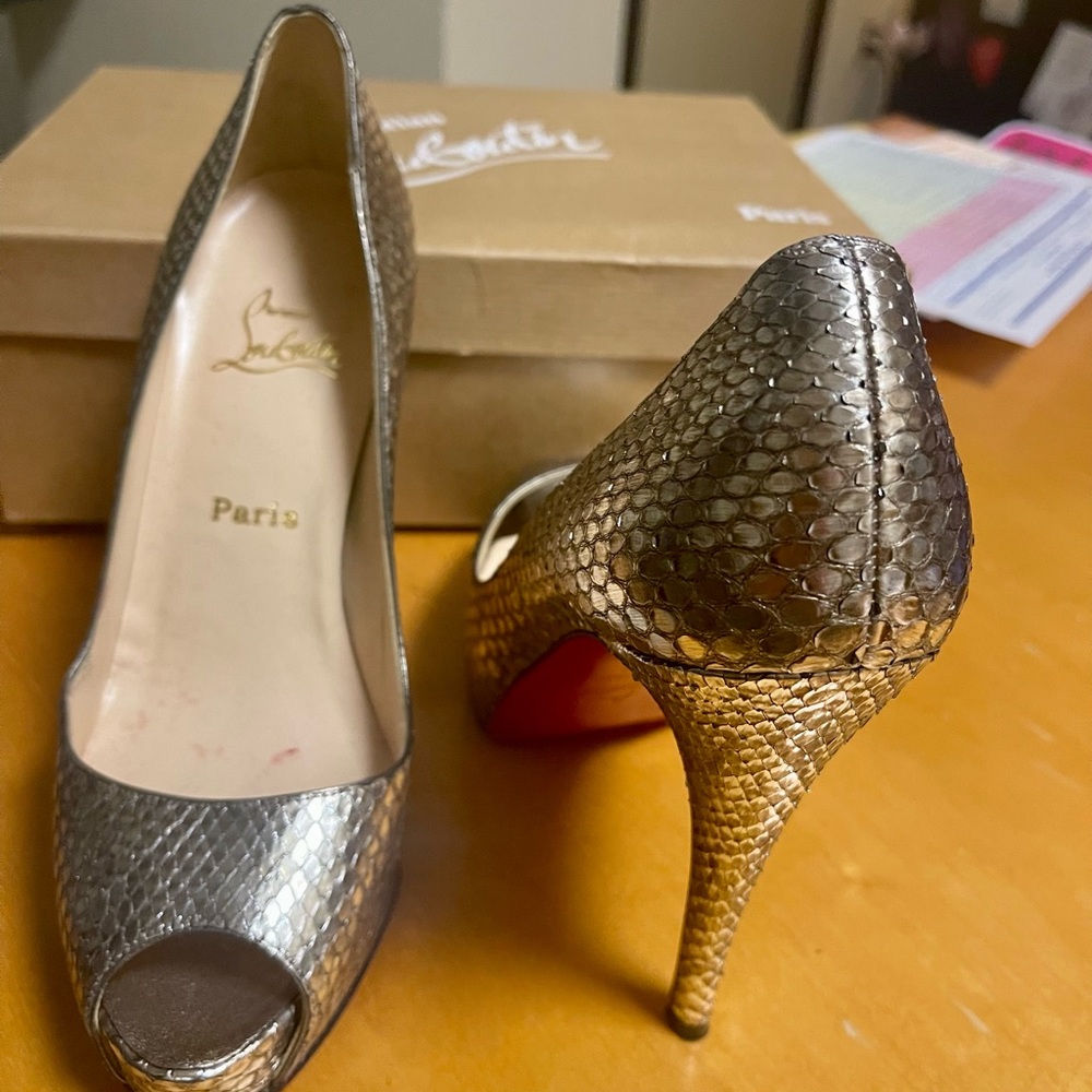 Christian LouBoutin python Heels - Picture 3 of 6